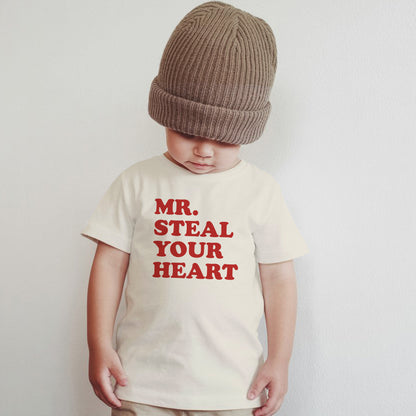 Mr. Steal Your Heart Toddler Tees and Baby Outfits