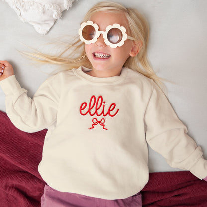 Personalized Name Bow Sweatshirts & Baby Outfits