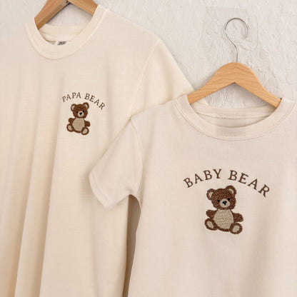 Papa Bear & Baby Bear Matching Set | Embroidered Dad and Baby Outfit