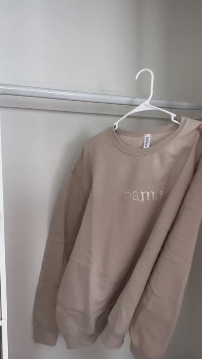 Neutral Family Matching Custom Embroidered Sweatshirts and Baby Outfits