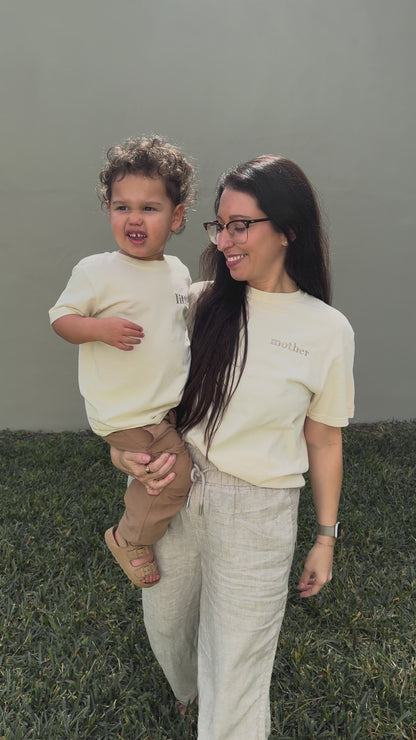 Mother & Little Matching Shirts | Neutral Mommy and Me Outfit