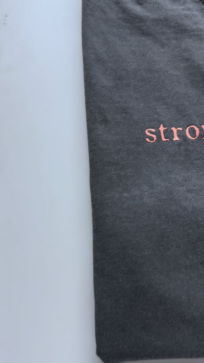 Strong As A Mother Custom Embroidered T-Shirt