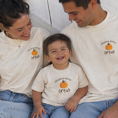 Pumpkin Patch Crew Embroidered Matching Family Shirts | Fall Family Tees
