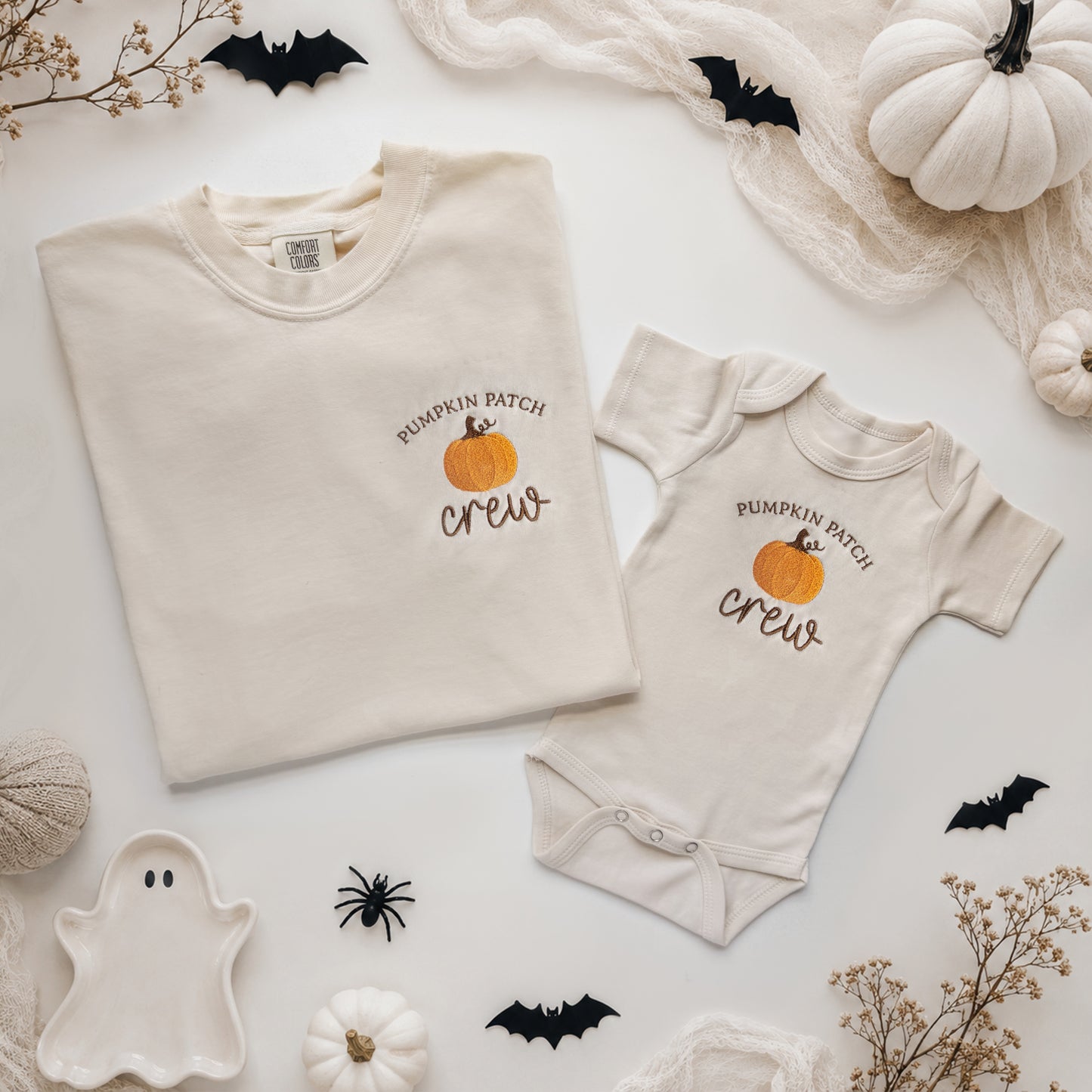 Pumpkin Patch Crew Embroidered Matching Family Shirts | Fall Family Tees