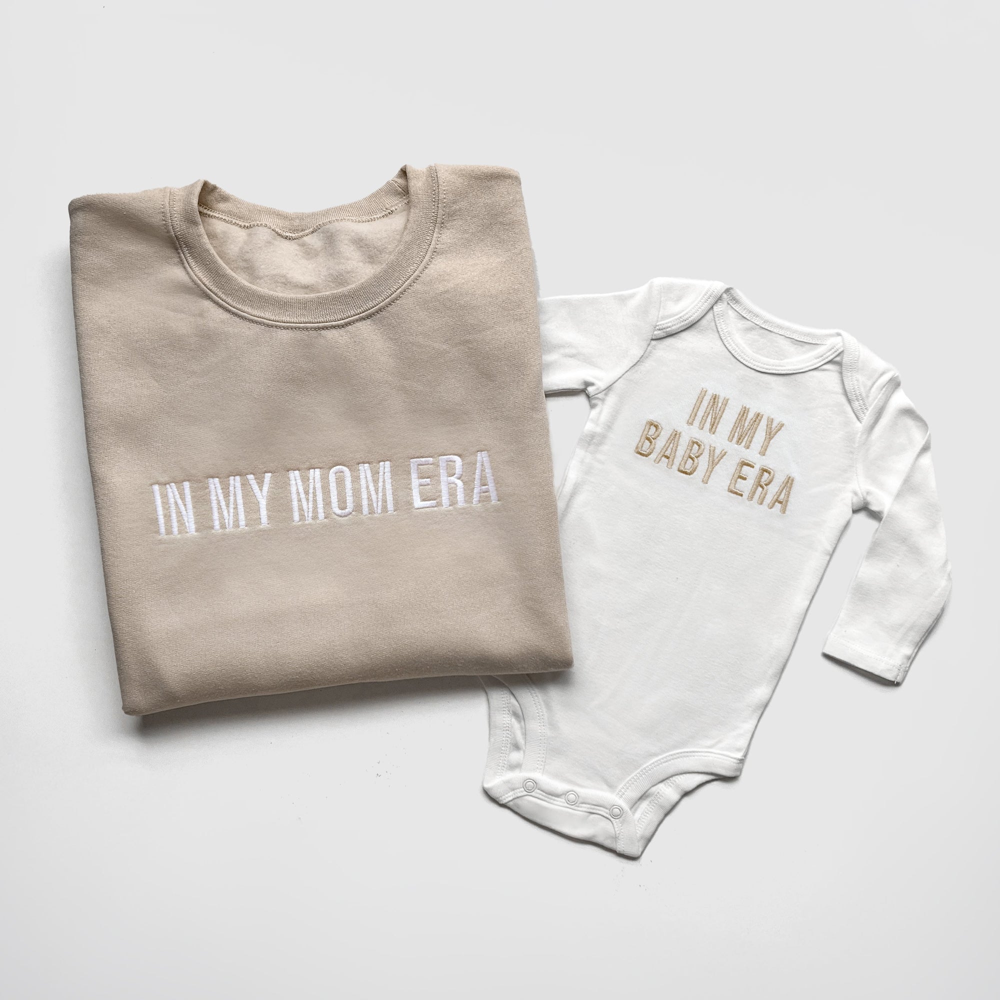 In My Mom Era Sweatshirt and In My Baby Era Bodysuit | Mommy and Me Matching Outfits