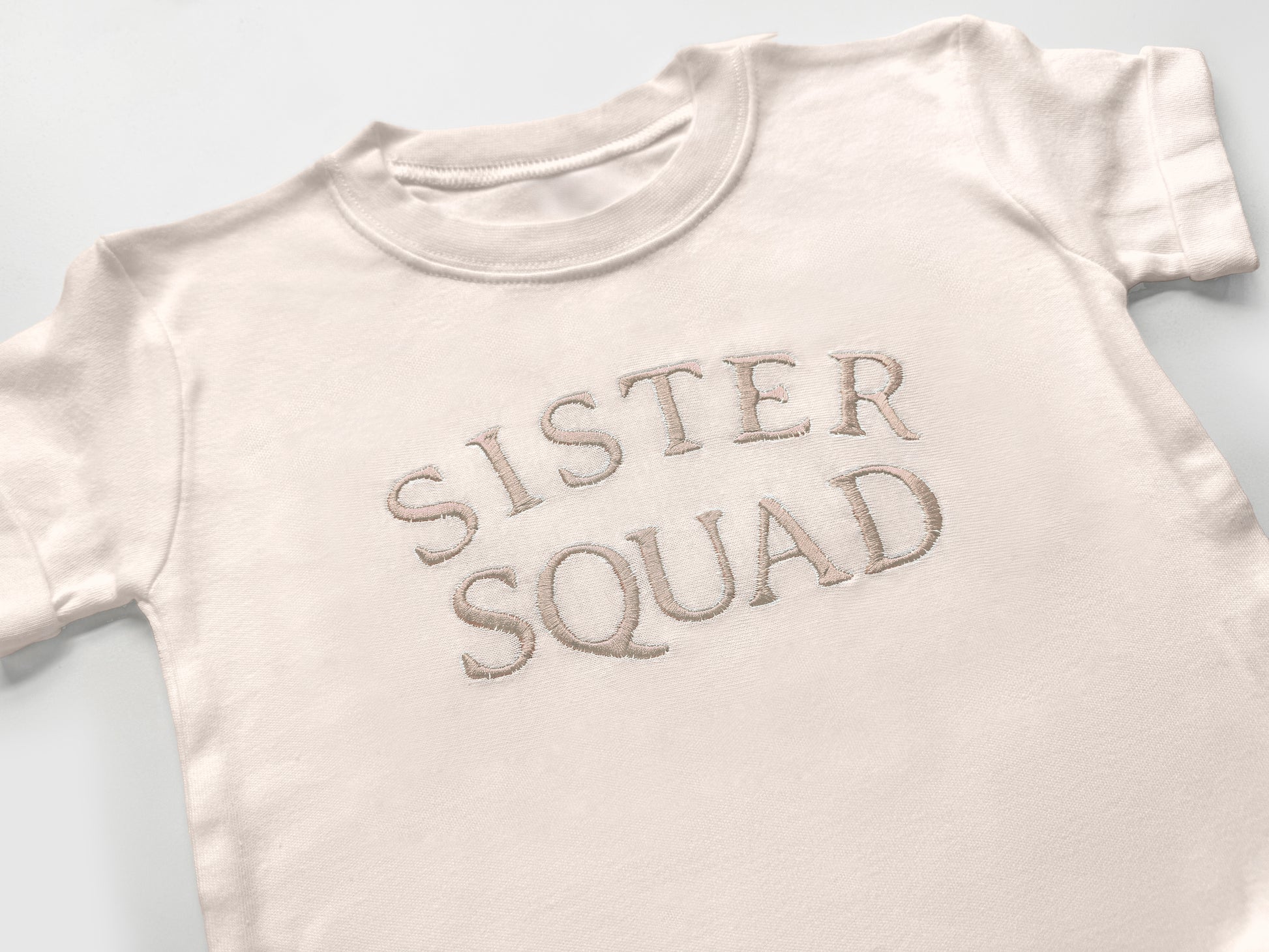 custom personalized sister squad sister matching embroidered shirts for sibling matching sister coordinating onesies big sister shirt