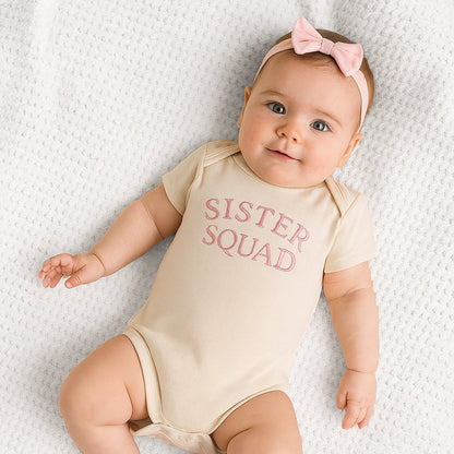 custom personalized sister squad sister matching embroidered shirts for sibling matching sister coordinating onesies big sister shirt