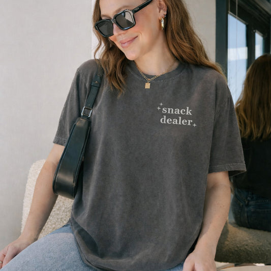 Snack Dealer Shirt | Funny Mom Embroidered Tee