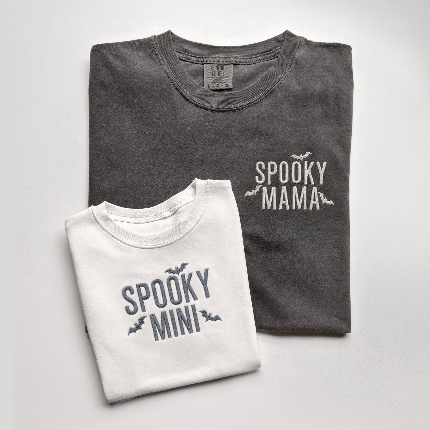 Embroidered Family Matching Halloween Shirts | Spooky Mama, Spooky Dad & Spooky Mini Matching Shirts