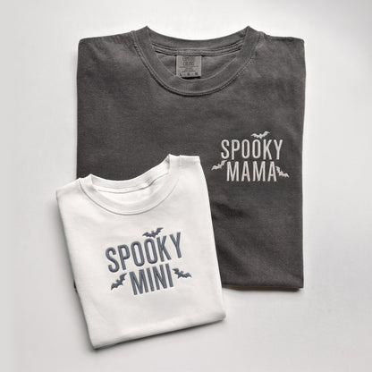 Embroidered Family Matching Halloween Shirts | Spooky Mama, Spooky Dad & Spooky Mini Matching Shirts