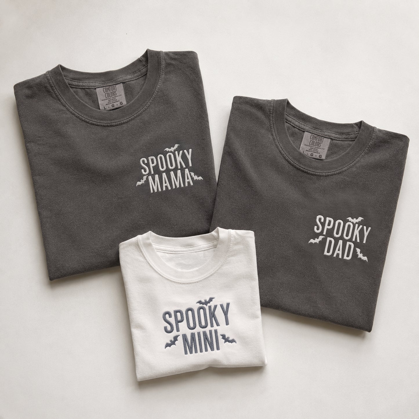 Embroidered Family Matching Halloween Shirts | Spooky Mama, Spooky Dad & Spooky Mini Matching Shirts