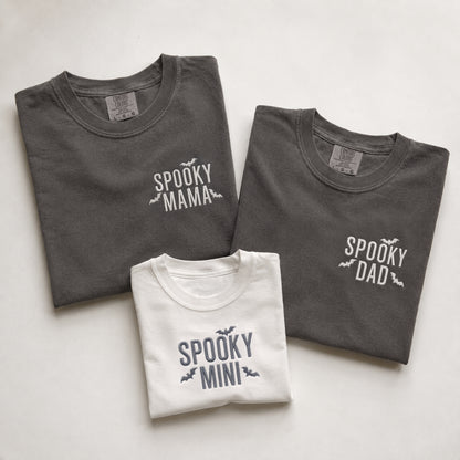 Embroidered Family Matching Halloween Shirts | Spooky Mama, Spooky Dad & Spooky Mini Matching Shirts