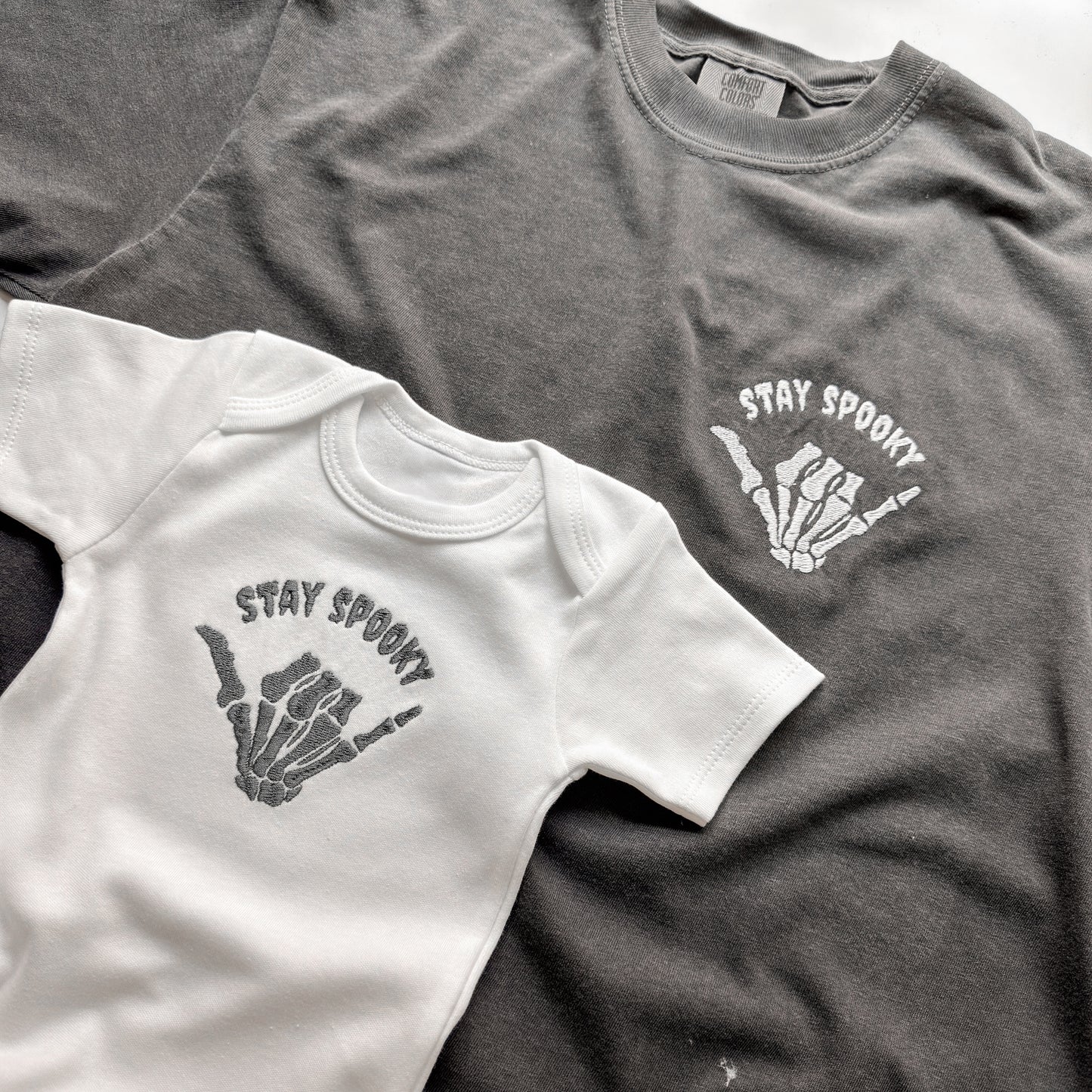 Embroidered Stay Spooky Matching Halloween Shirts