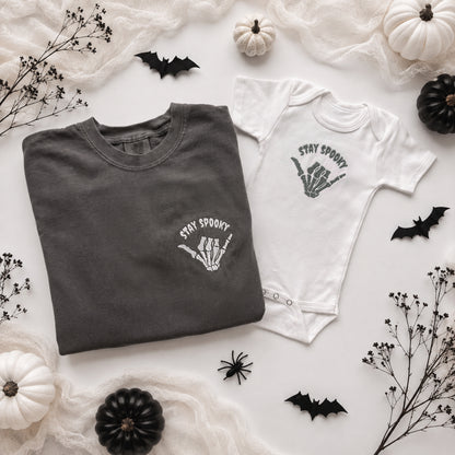 Embroidered Stay Spooky Matching Halloween Shirts
