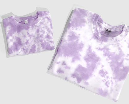 mommy and me matching tie dye sweatshirts onesies bodysuits custom personalized neutral baby shower gift mom birthday dad birthday new parent newborn coming home from hospital gift