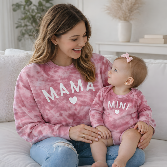 Pink Tie Dye Mama and Mini Matching Set