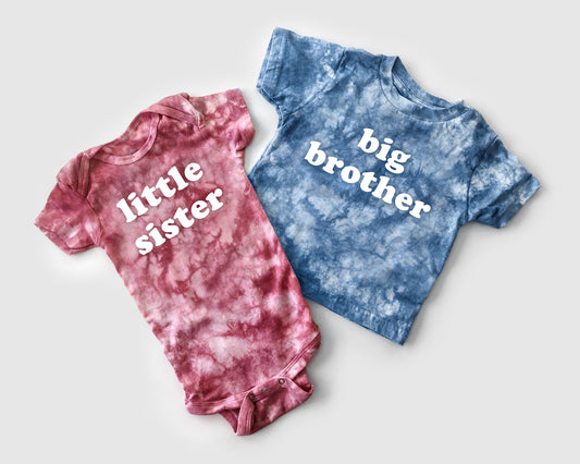 Custom Matching Tie Dye Brother Sister Shirts and Bodysuits