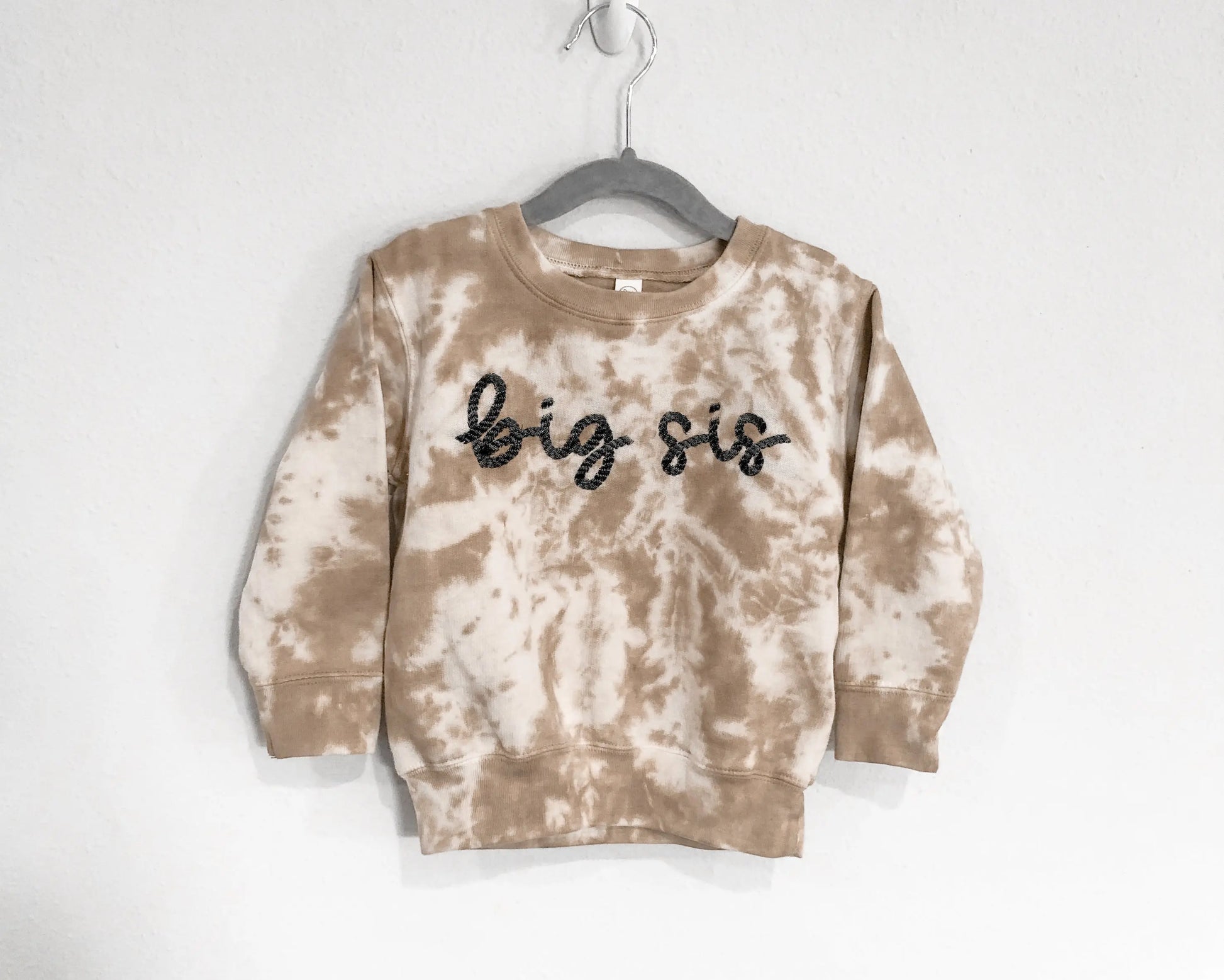 big sister little sister matching sibling outfits big sis lil bro sweatshirt in dark tan