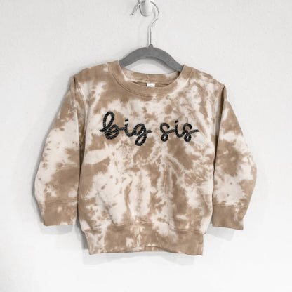 big sister little sister matching sibling outfits big sis lil bro sweatshirt in dark tan