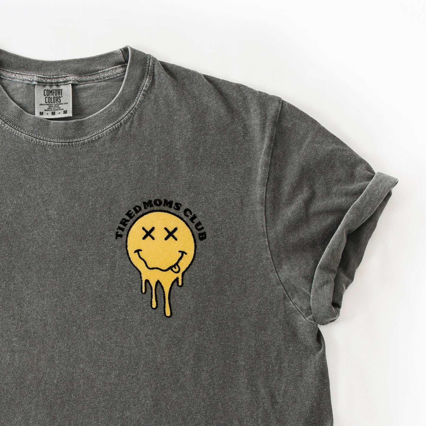 Tired Moms Club Embroidered T-Shirt