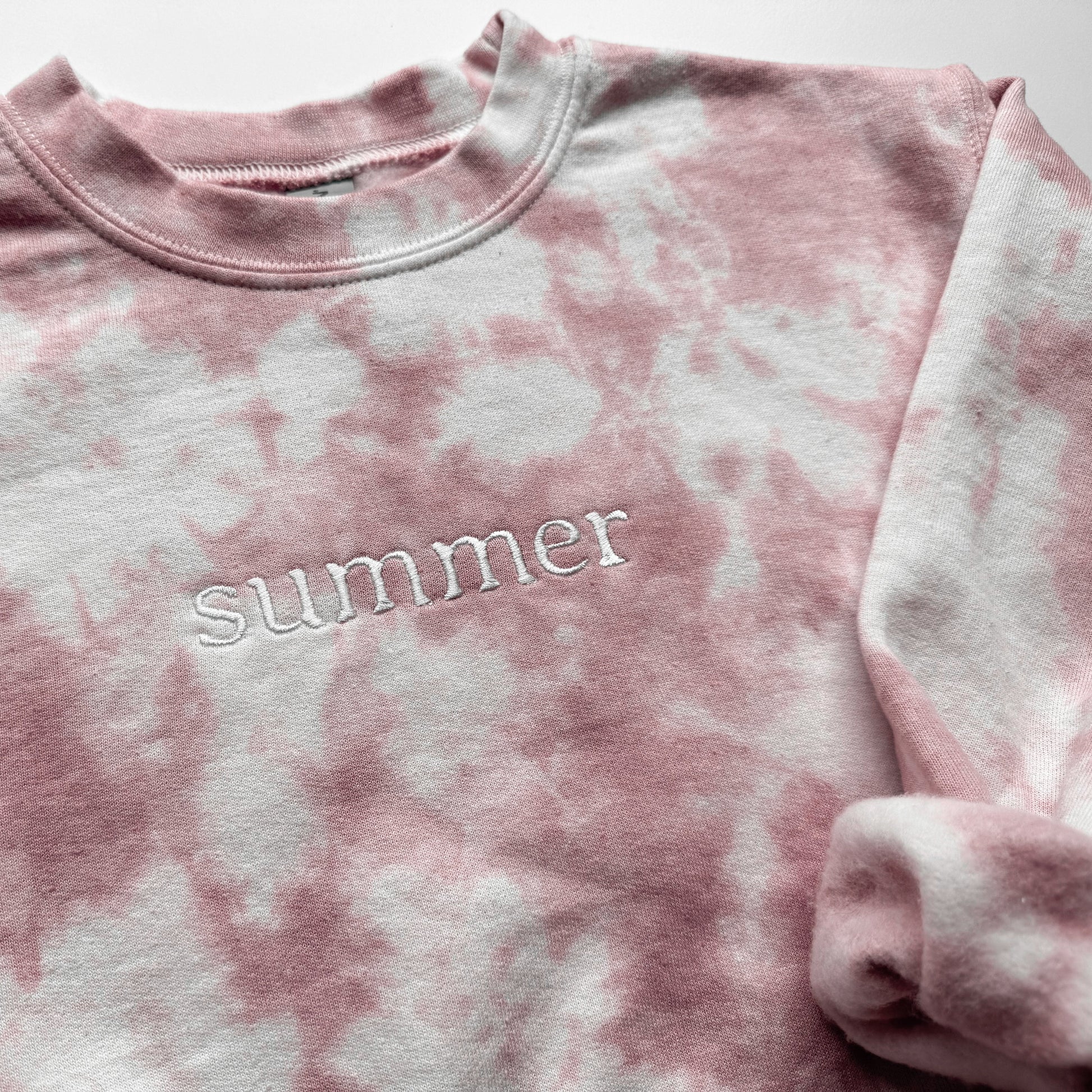 Custom Tie-Dye Kids Sweatshirt with Personalized Name Embroidery