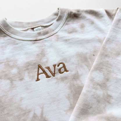 Personalized Tie-Dye Kids Sweatshirt With Name