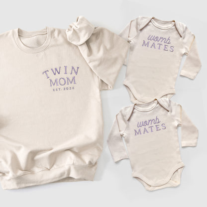 twin mom sweatshirt, gift for twin mom, mom of twins gift, twin mom crewneck, new mom shirt, personalized sweatshirt