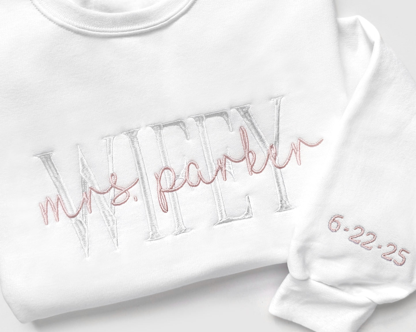 Personalized Wifey Sweatshirt for Wives and Brides