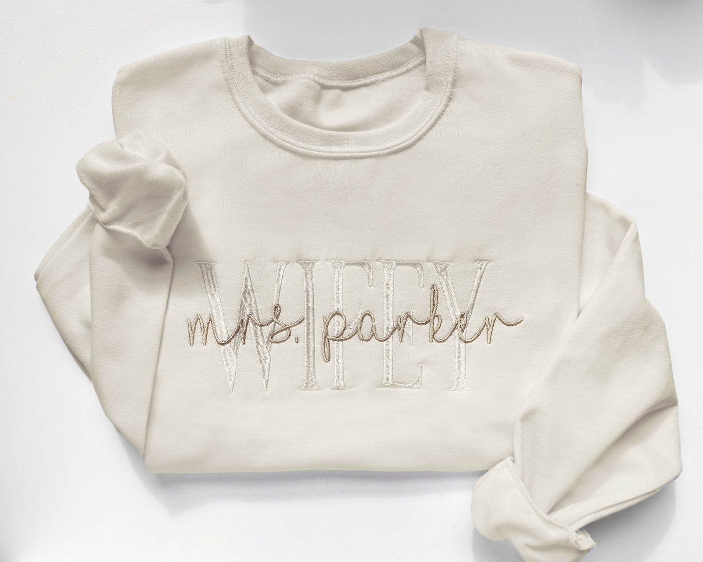 Personalized Wifey Sweatshirt for Wives and Brides