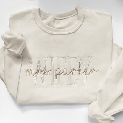 Personalized Wifey Sweatshirt With Name