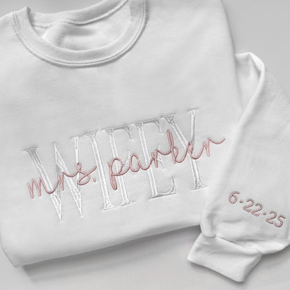 Personalized Wifey Sweatshirt With Name